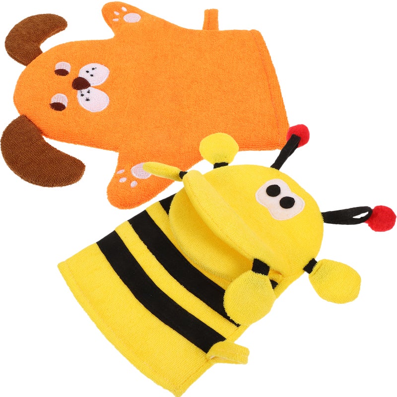 2pcs Skin Scrubbing Glove Cleaning Supply Body Scrubbing Mitt Body Exfoliating Tool - Image 2
