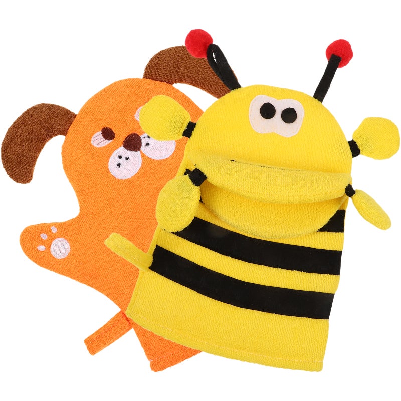 2pcs Skin Scrubbing Glove Cleaning Supply Body Scrubbing Mitt Body Exfoliating Tool - Image 1