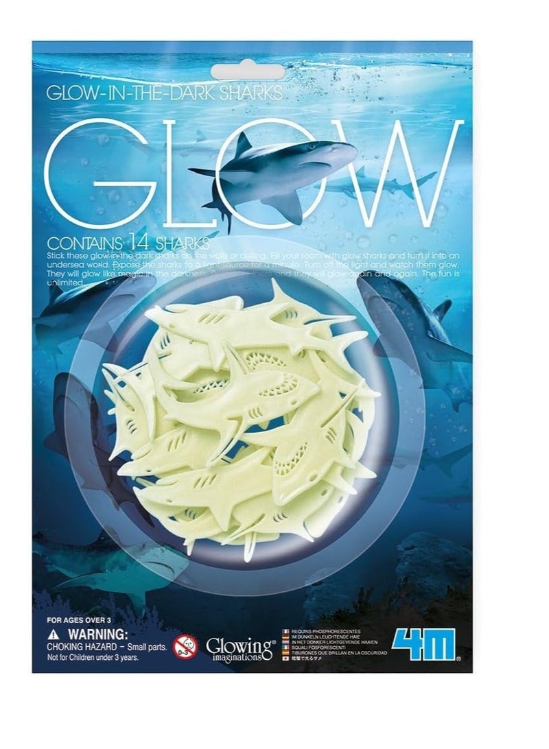 4m Card/Glow-In-The-Dark Sharks - Image 1