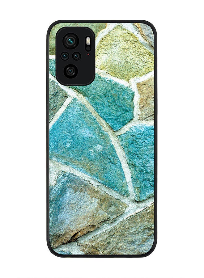 Stylizedd Rugged Black edge case for Redmi Note 10S/Redmi Note 10 4G Slim fit Soft Case Flexible Rubber Edges Anti Drop TPU Gel Thin Cover - Aqya Stones - Image 1