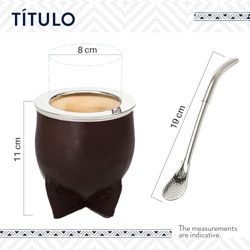 THEARG Yerba Mate Gourd Set with Stainless Steel Straw | Handmade Leather Yerba Mate Cup and Bombilla Set from Argentina - Beach Essentials - Idea for Gifts | Travel Cup Mate - Taza para Mate - Image 4