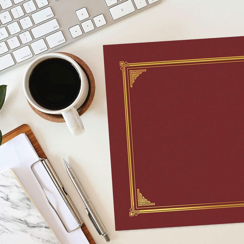 Geographics 45333 Certificate/Document Cover, 12 1/2 x 9 3/4, Burgundy (Pack of 6) - Image 2