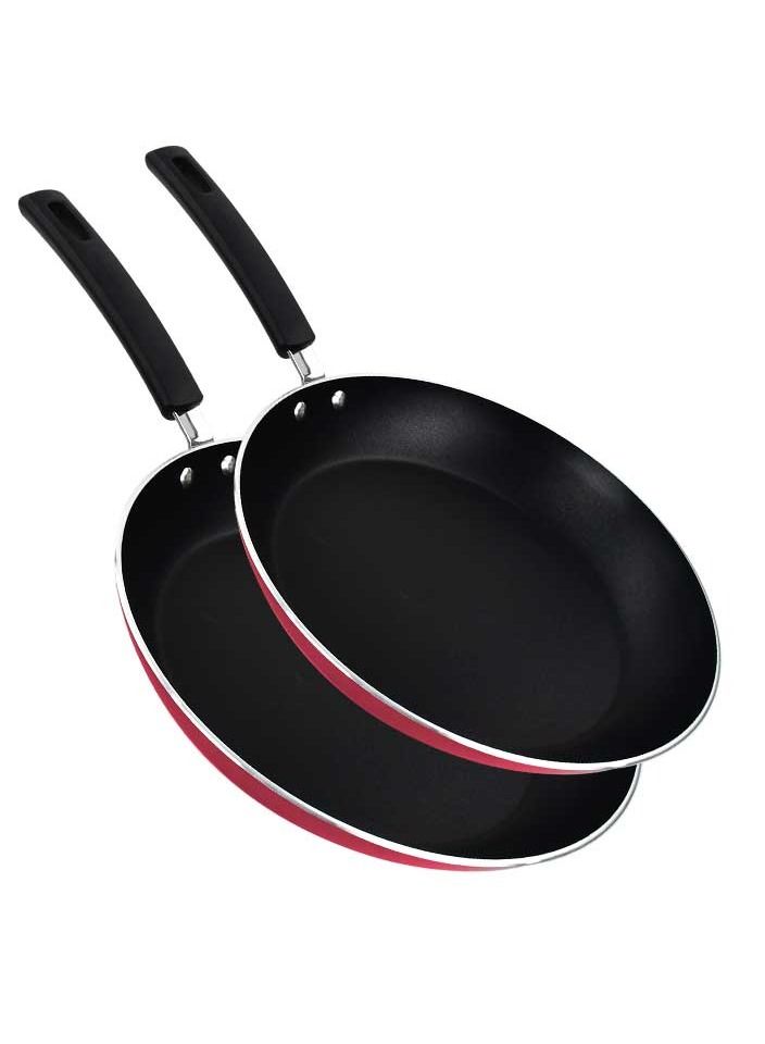 TRAMONTINA Since 1911,Made in Brazil- Brazil SicÃ­lia Aluminum Frying Pan Set with Interior and Exterior Starflon Excellent Nonstick Coating, Red, 2 Pieces  - Image 3