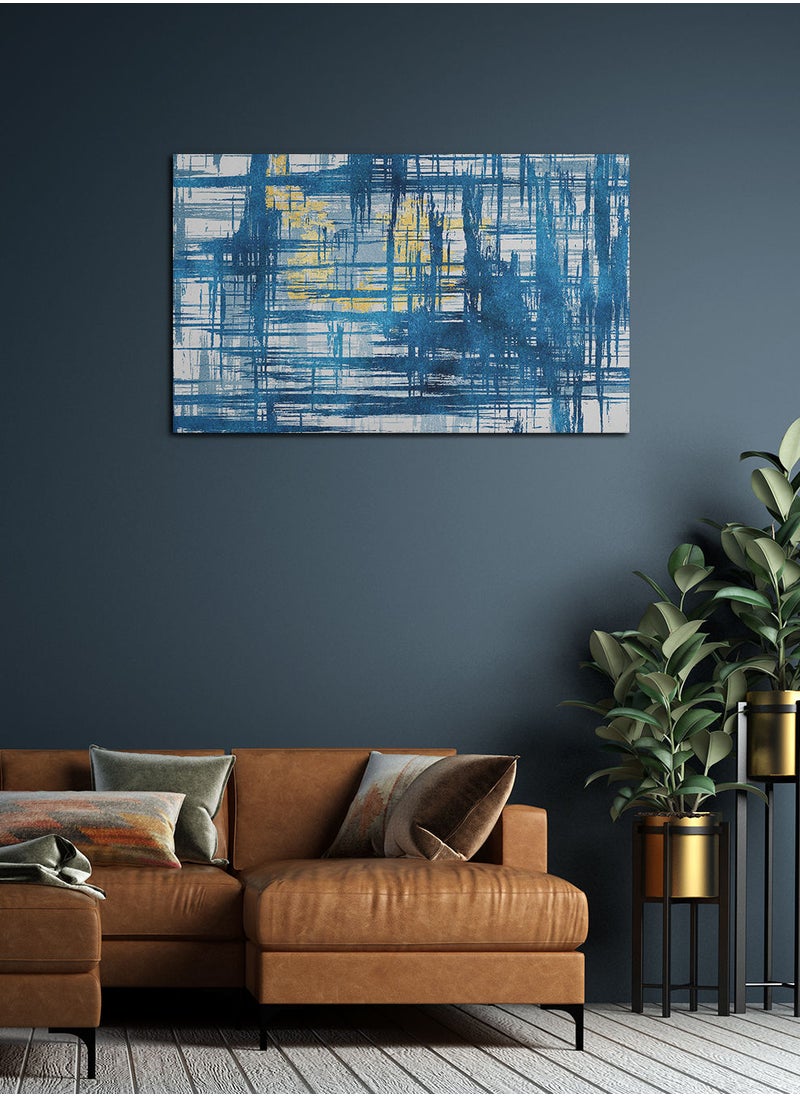 LOWHA Framed Canvas Wall Art Stretched Over Wooden Frame, Abstract Landscape Orientatio Painting, For Home, Living Room, Office Decor  - Image 2