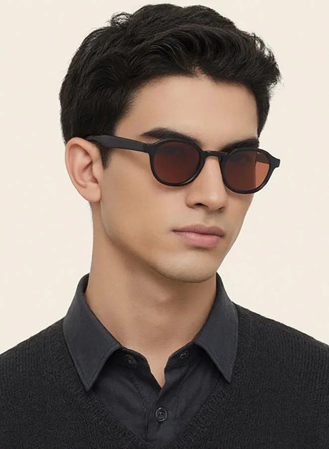 جون جاكوبس نظارة شمسية جون جاكوبس - بإطار كامل مستطيل أسود بني