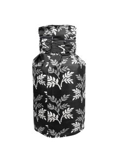 E-Retailer ERetailer Polyester 3Layered LPG Gas Cylinder Cover with Zip Enclosure ColorLeaf Black Size26x14 Inches  - Image 5