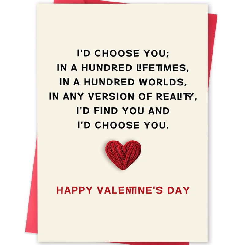MQMRYeto Romantic Valentine's Day Card Gift for Him Her,Funny Valentine's Day Card for Husband, Wife, Boyfriend, Girlfriend, Spouse - Image 1
