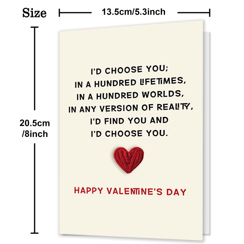 MQMRYeto Romantic Valentine's Day Card Gift for Him Her,Funny Valentine's Day Card for Husband, Wife, Boyfriend, Girlfriend, Spouse - Image 2