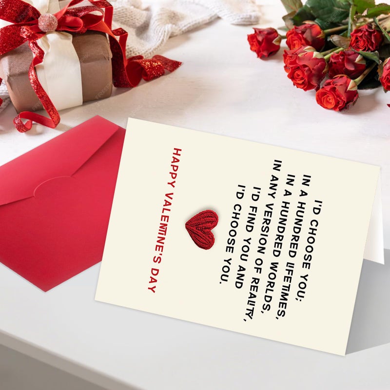 MQMRYeto Romantic Valentine's Day Card Gift for Him Her,Funny Valentine's Day Card for Husband, Wife, Boyfriend, Girlfriend, Spouse - Image 5