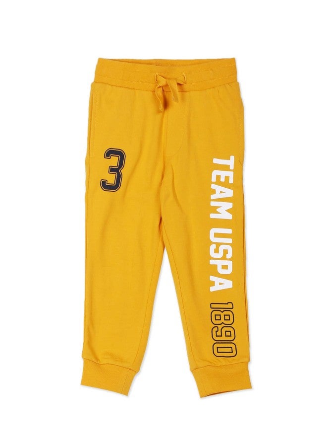 U.S. Polo Assn. Boy's Regular Casual Pants (UKTRKON0006_Mustard_L) - Image 1