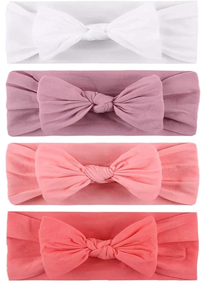 إيروريكس 8 قطع من عصابة رأس من النايلون ناعمة ولطيفة للأطفال الصغار، إكسسوارات شعر، إكسسوارات تصفيف الشعر، مرنة - Image 4