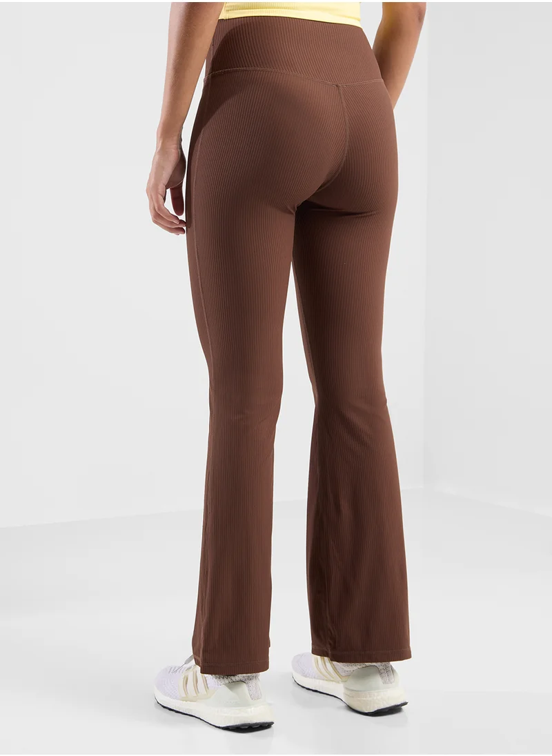 فورورد High Waist Ribbed Flared Leggings