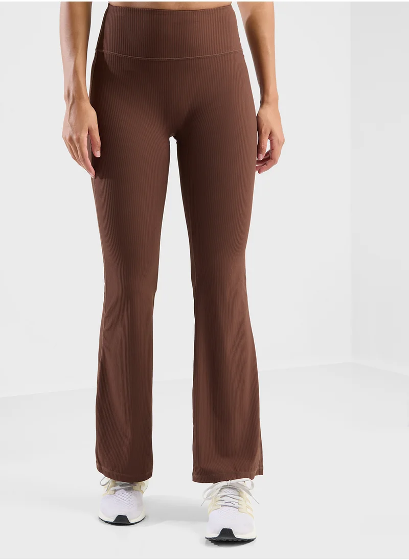 فورورد High Waist Ribbed Flared Leggings