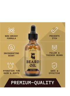 Striking Viking Striking Viking Scented Beard Oil Conditioner for Men (Large 2 oz.) - Naturally Derived Formula with Tea Tree, Argan and Jojoba Oils with Citrus Scent - Softens, Smooths & Strengthens Beard Growth  - Image 4