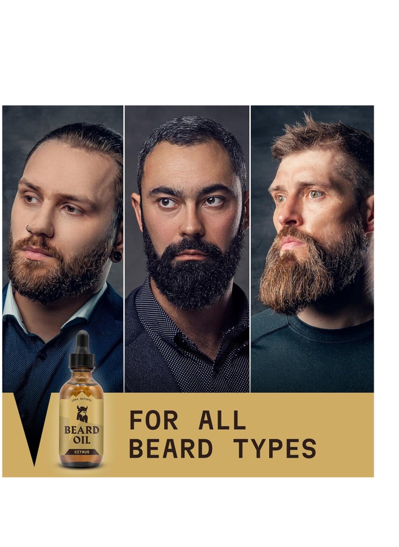 Striking Viking - Striking Viking Scented Beard Oil Conditioner for Men (Large 2 oz.) - Naturally Derived Formula with Tea Tree, Argan and Jojoba Oils with Citrus Scent - Softens, Smooths & Strengthens Beard Growth - Image 1