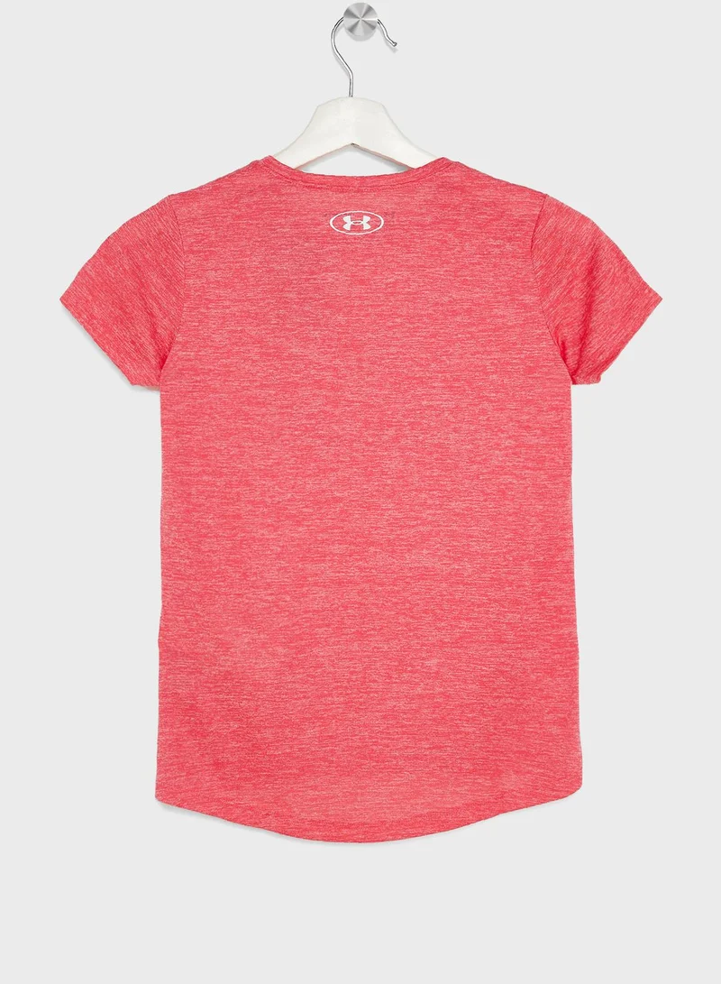 UNDER ARMOUR Youth Tech Big Logo Twist T-Shirt