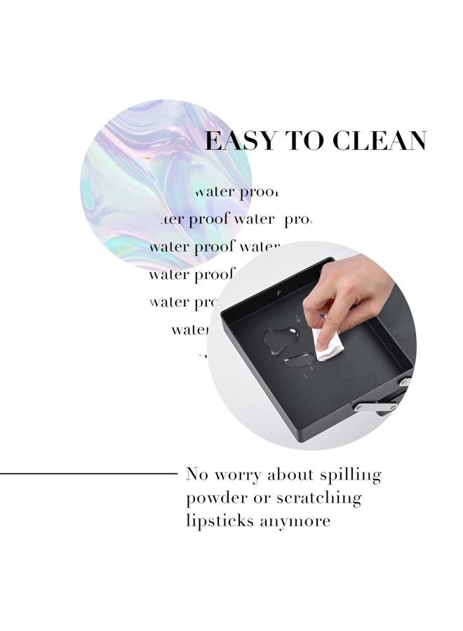 FRENESSA Makeup Case Cosmetic Organizer Case Extra Large 12 Inch 6 Trays Portable Makeup Organizer Case Make Up Carrying Box with Lockable for Esthetician Nail Students Craft Travel Glitter Silver - Image 5