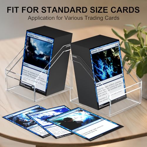 Mlikero Card Deck Cases, 6 Pack Acrylic Commander Deck Box Holding 100+ Sleeved Cards with 6 Dividers, Clear Card Storage Box Fit for MTG, TCG, Sports Cards - Image 4