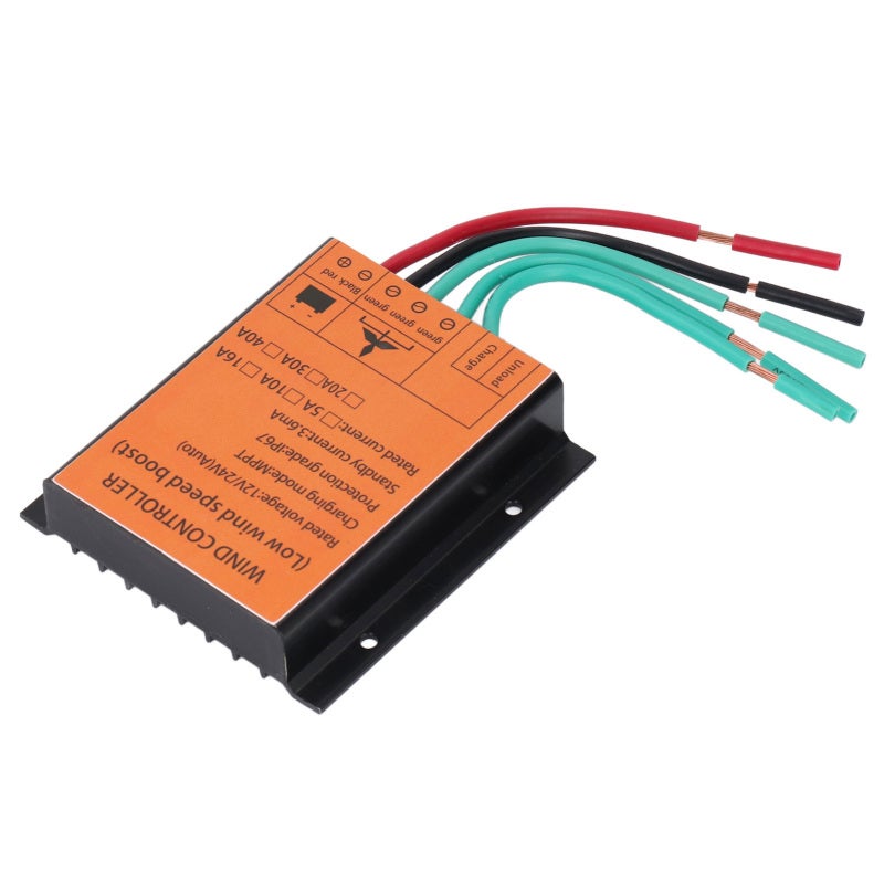 Mppt Charge Controller 12V 24V 16A - Efficient Heat Dissipation Wind Turbine Controller for Automatic Battery Matching & Multiple Protections - Image 3