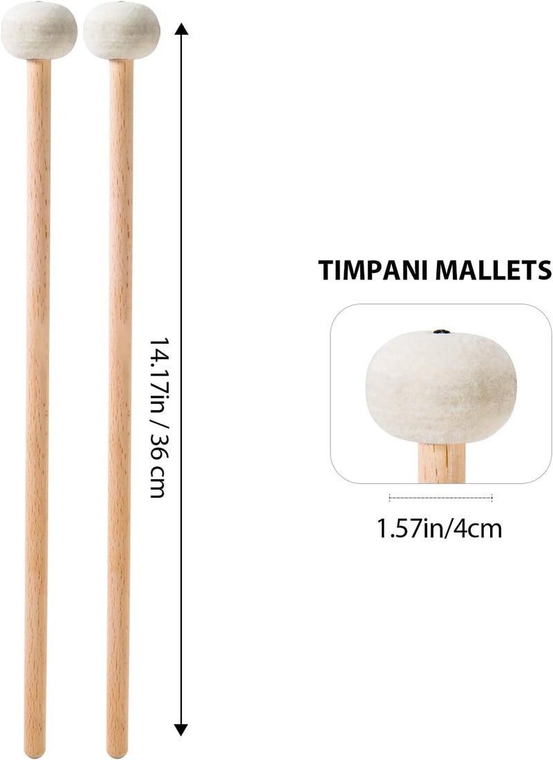 VixxNoxx Timpani Mallet, 2 Pcs Soft Drum mallets, 14 Inches with Drum sticks Bag, Percussion instrument Accessories for Timpani, Marimba, Xylophone, Glockenspiel, Ideal for Beginners & Music Lovers - Image 3