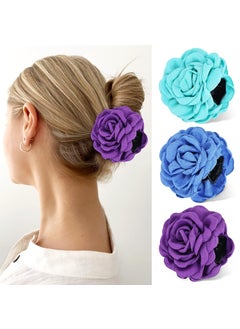Cinaci Cinaci 3 Pieces Vintage Rose Flower Hair Claws Clips with Strong Hold Floral Updo Hair Clips Barrettes Accessories for Women Girls 