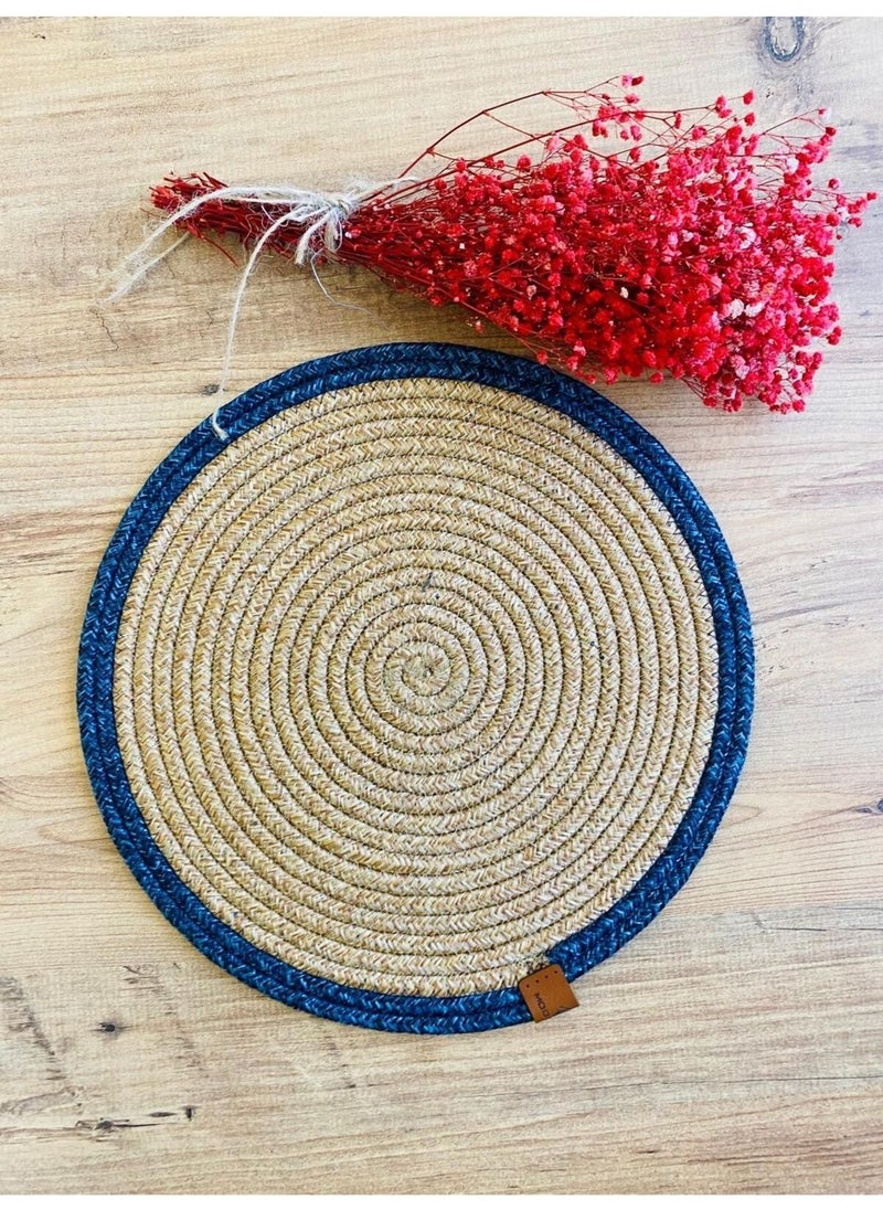 BDZ Deri BDZ Leather Jute Wicker American Service Mat  - Image 1