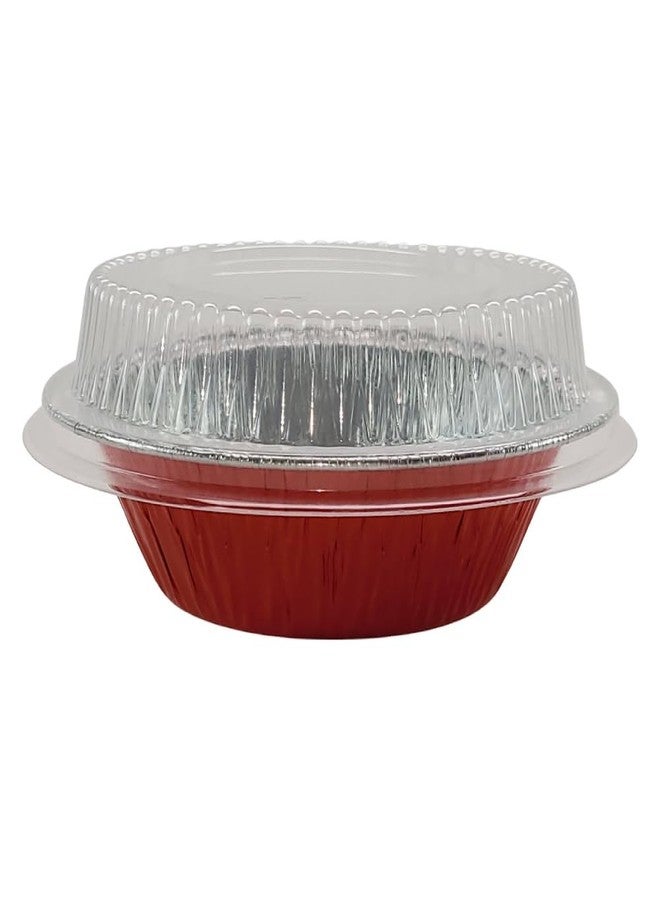 KitchenDance.com KitchenDance Mini Pie Tins With Lids - Premium 5 Inch Pans for Baking Pies, Tarts, Cobblers, and Cakes - Essential for Professional and Home Kitchens 501P (100, Red) - Image 1