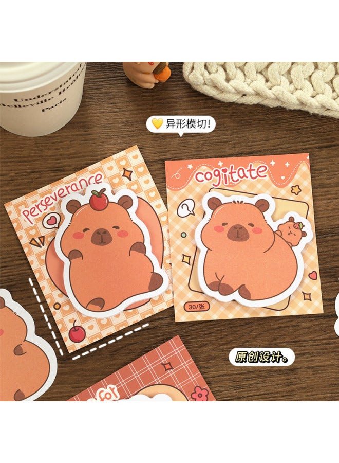 HELPS Kapibala Special-shaped Post-it Notes Creative Student Cartoon Sticky Notes High Color Value Message Notes N Stickers - Image 4