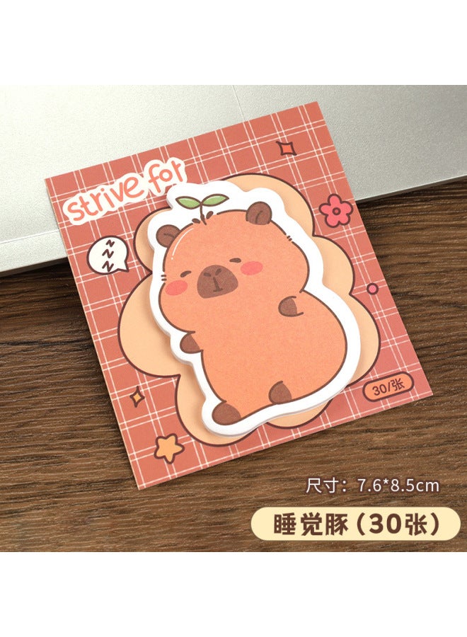HELPS Kapibala Special-shaped Post-it Notes Creative Student Cartoon Sticky Notes High Color Value Message Notes N Stickers - Image 1