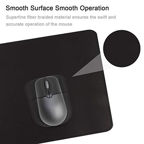 HIHUHEN Gaming Mouse Mat/Mouse Pad 23.6x11.8x0.12Inch | XXL Mouse pad | Table mat/Large Size | Improved Precision and Speed | Rubber Base for Stable Grip on Smooth Surfaces Non-Slip (60x30Black004) - Image 3