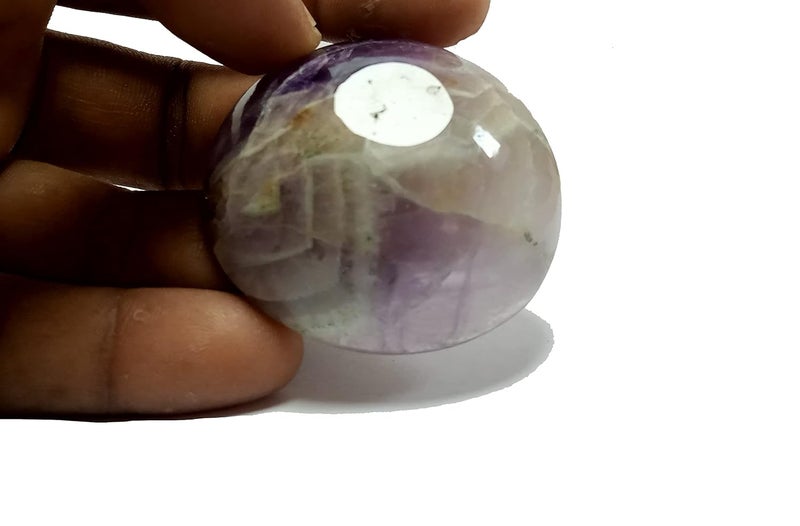 Amethyst Bowl Gemstone Hand Carved Crystal Altar Healing 5055 MM Bowl Size  - Image 3