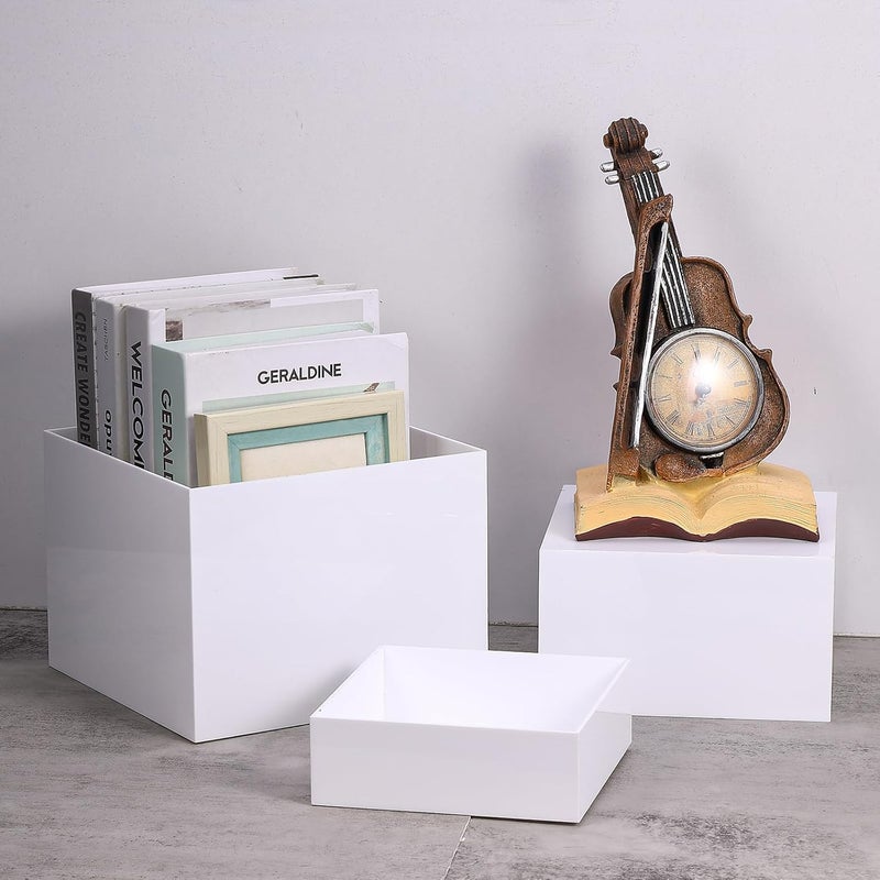 TPGP AXNSATRE 6 Pcs Acrylic Display Box Set - Buffet Risers for Cake and Dessert, 15/18/20/23/25/28 cm - Image 2