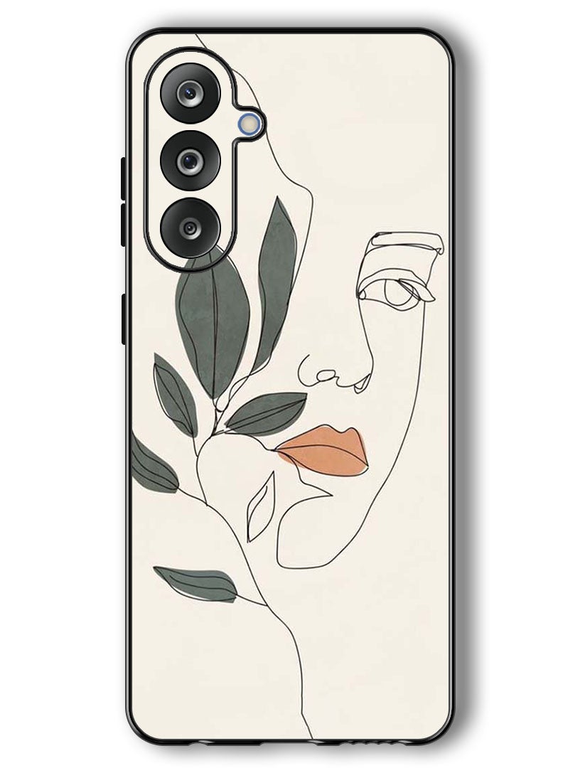 Theodor Case Compatible with Samsung Galaxy F36/ M36 6.7 Inch Protection Shockproof Bumper Cover Girl Art - Image 1