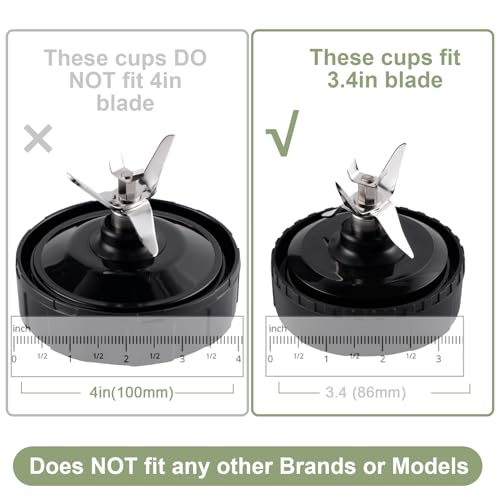 Equust 5-piece Ninja Blender Cups Replacement Single Serve 16oz Cups with Sip & Seal Lids, 6 Fins Extractor Blade Compatible with Nurti Ninja Blenders Pro BL660 BL663 BL663CO BL665Q BL740 BL770 - Image 5