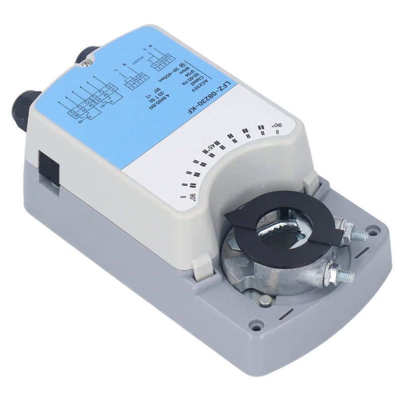 Electric Damper Actuator 8Nm Torsion Aluminum Alloy with Adjustable Rotation Angle - DC Brushless Motor Manual Operation Option for Ventilation and Water Systems - Image 4