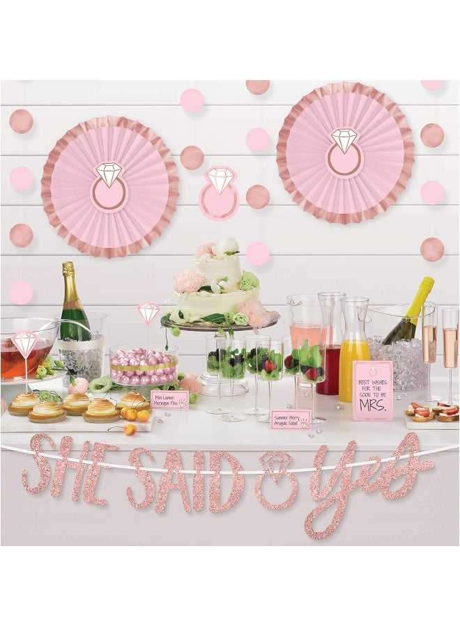 Amscan Blush Wedding Glitter Buffet Table Decorating Kit, 23 Ct.