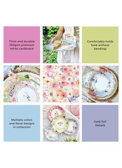 Kate Aspen Kate Aspen Tea Party Decorations Tableware Set (62 Pc, 16 Guests), Colorful Pastel Party Supplies for Bridal Showers, Baby Shower, Garden Party, Birthdays  - Image 5