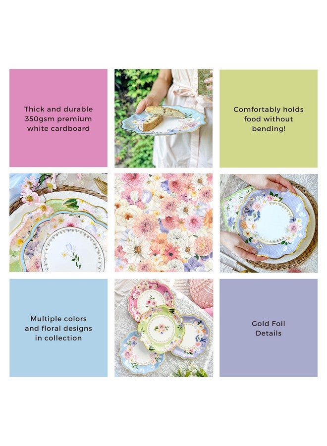 Kate Aspen Tea Party Decorations Tableware Set (62 Pc, 16 Guests), Colorful Pastel Party Supplies for Bridal Showers, Baby Shower, Garden Party, Birthdays - Image 5