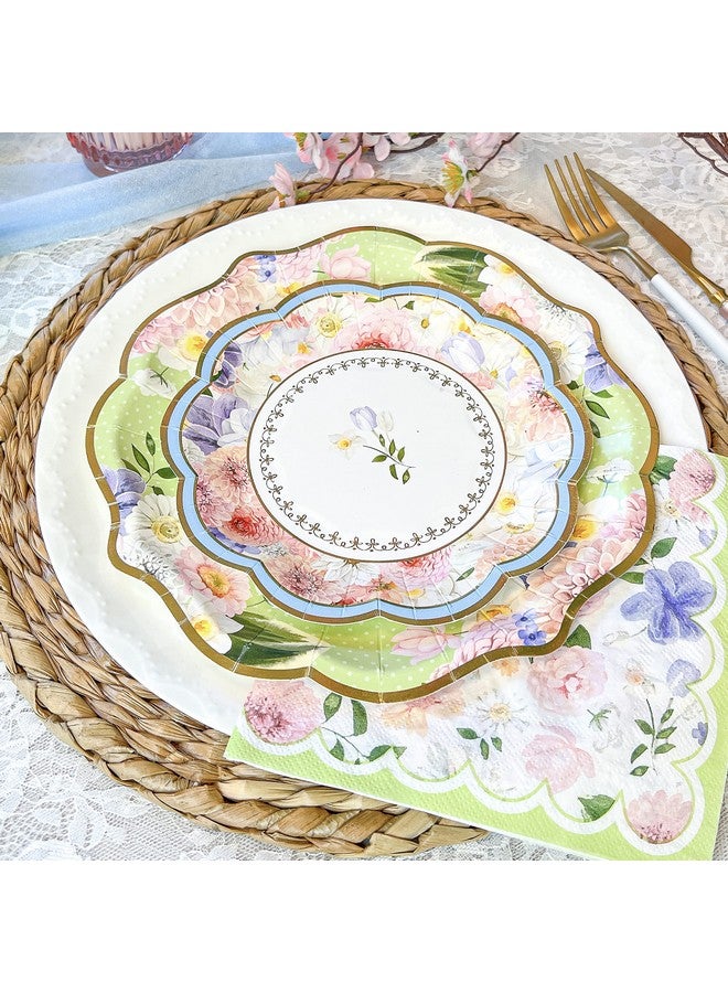 Kate Aspen Tea Party Decorations Tableware Set (62 Pc, 16 Guests), Colorful Pastel Party Supplies for Bridal Showers, Baby Shower, Garden Party, Birthdays - Image 4