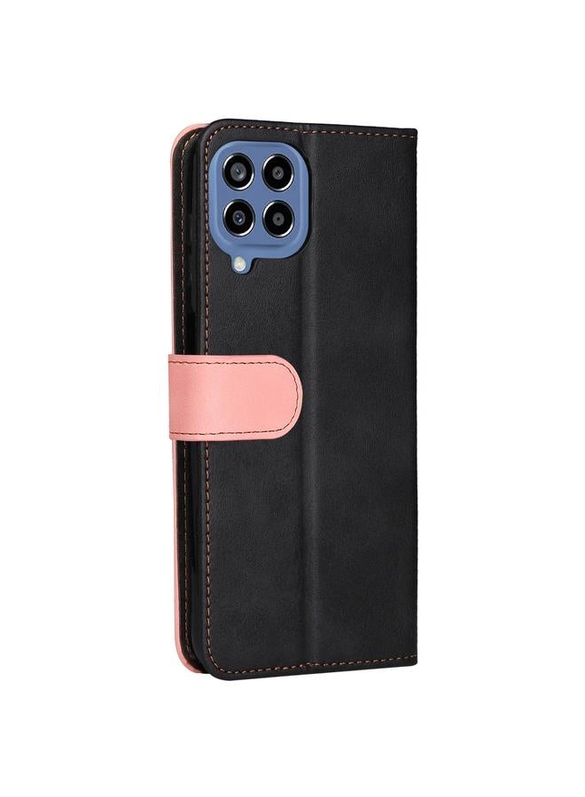 اس-توب جراب لهاتف Samsung Galaxy M33 5G بخياطة عالمية ملونة - جراب هاتف جلدي قابل للطي أفقيًا - Image 3