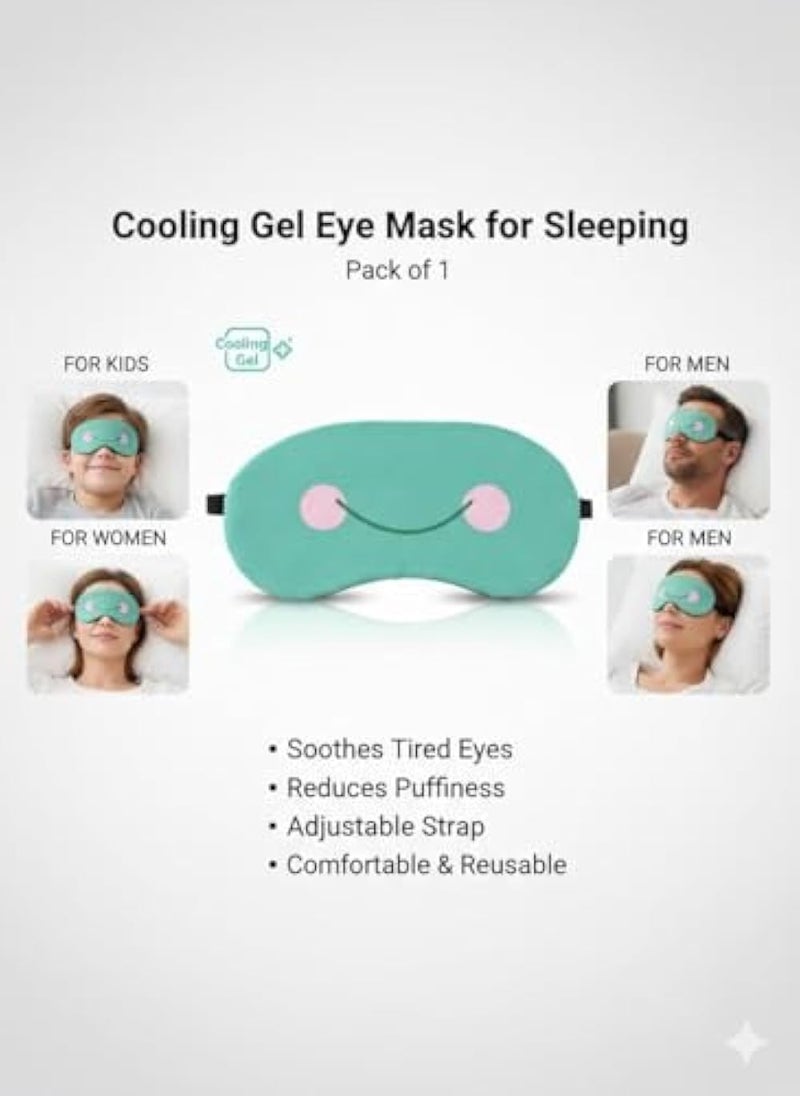 Cooling Gel Relaxing Eye Mask For Dark Circles, Dry Eyes, Cooling Eyes, Pain Relief, Redness, Eye Patches, Sleeping Cool Pad Suitable For All Family Members|Sleeping Eye Cover - Image 5