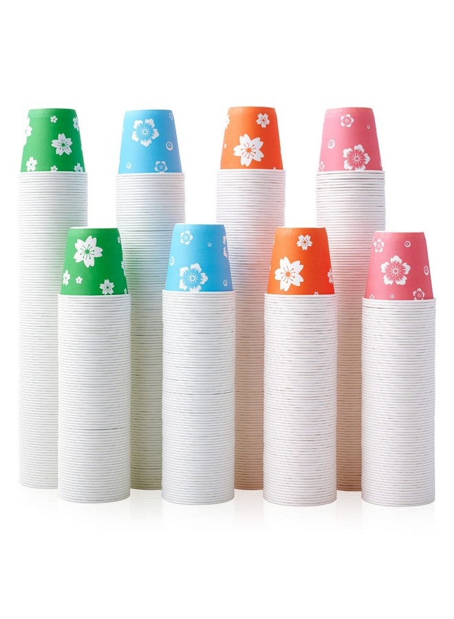 LITOPAK 800 Pack 3oz Disposable Bathroom Cups, Colorful Disposable Mouthwash Cups, Small Disposable Cups, Mini Paper Cups for Parties, Picnics, Barbecues, Travel and Events - Image 1