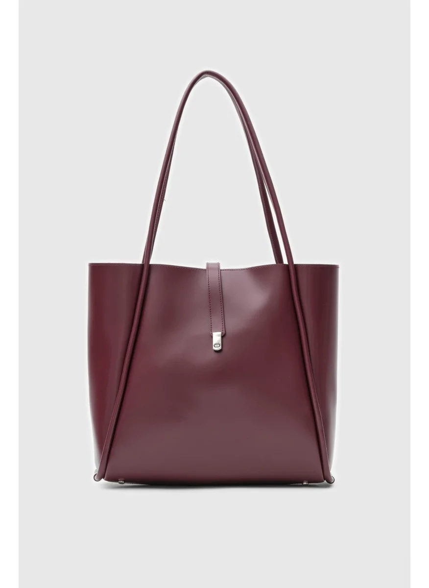 Shule Bags Chester Locked Burgundy Shoulder Bag
