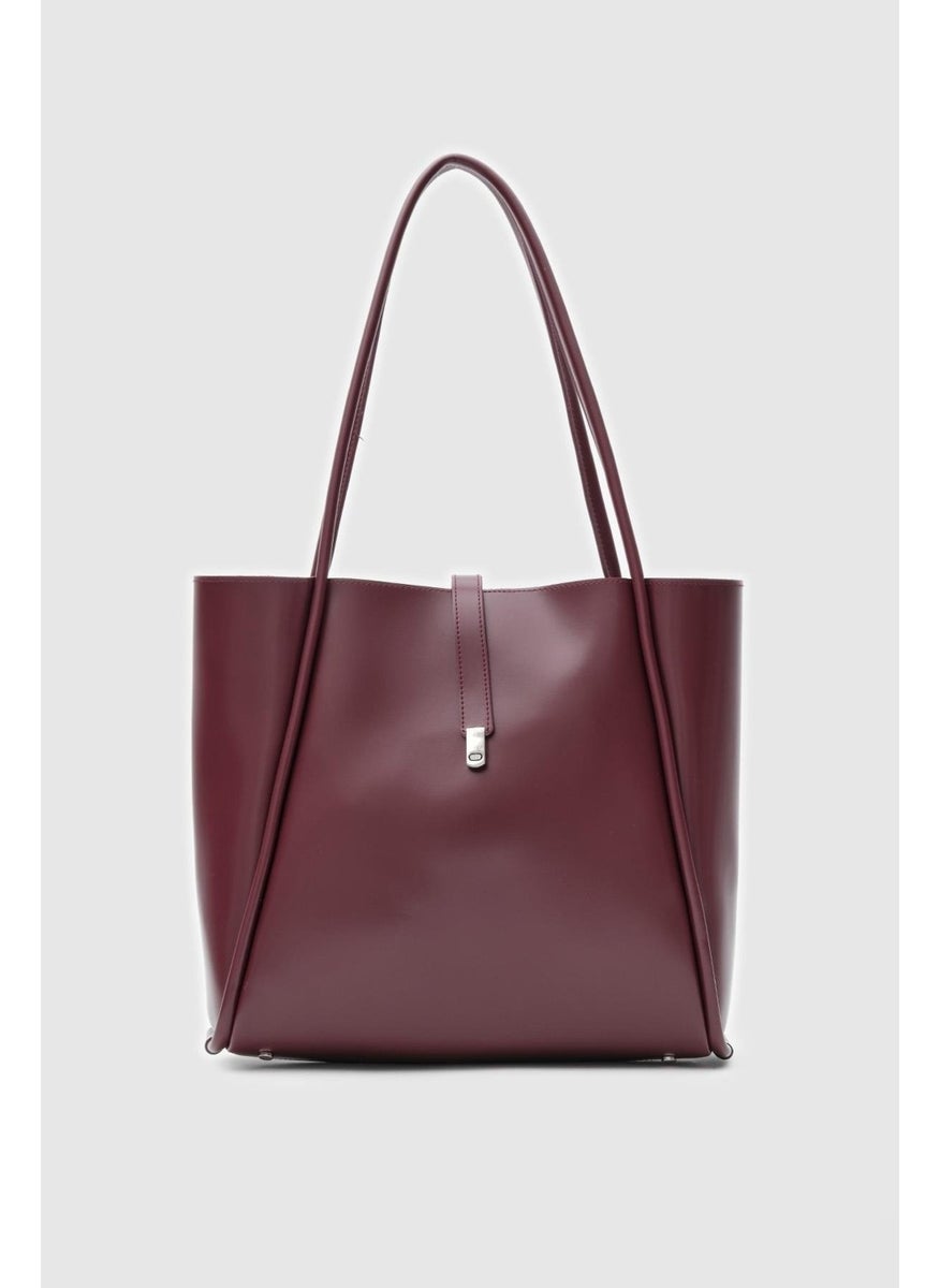 Shule Bags Chester Locked Burgundy Shoulder Bag  - Image 1