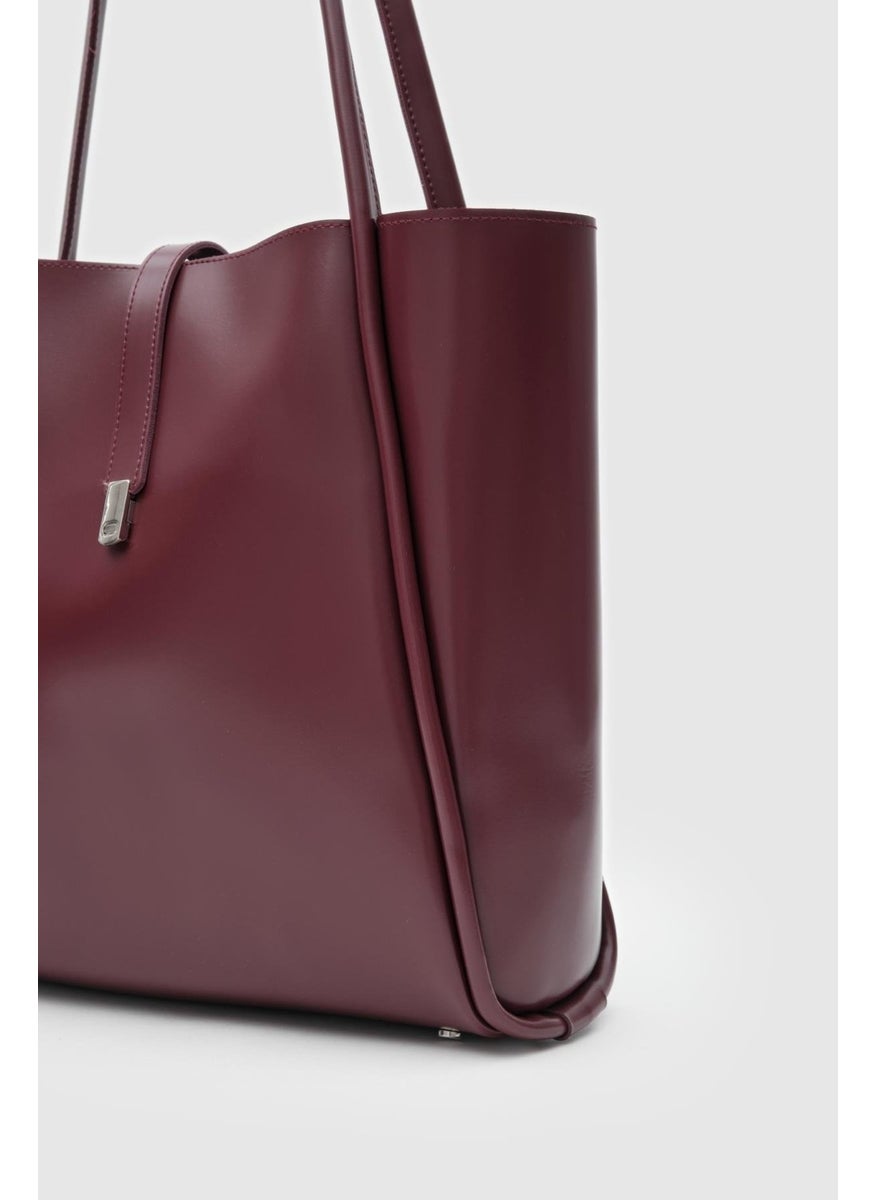 Shule Bags Chester Locked Burgundy Shoulder Bag  - Image 3