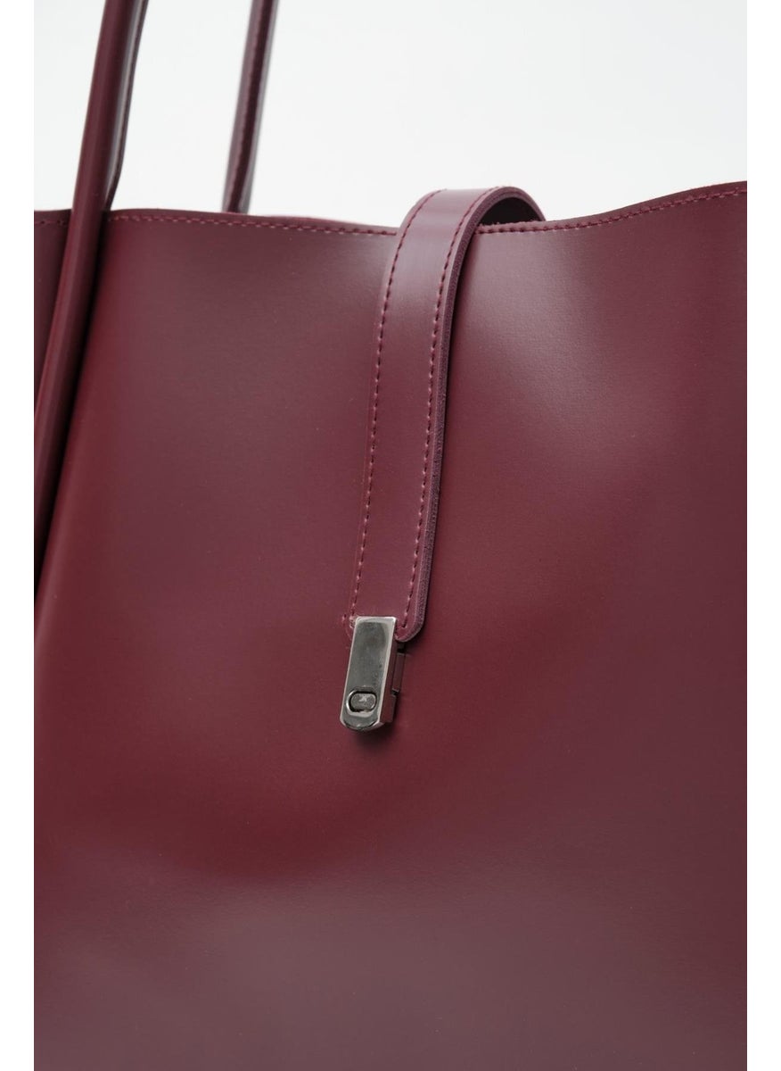 Shule Bags Chester Locked Burgundy Shoulder Bag  - Image 5