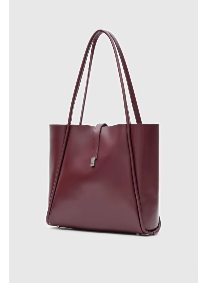 Shule Bags Chester Locked Burgundy Shoulder Bag