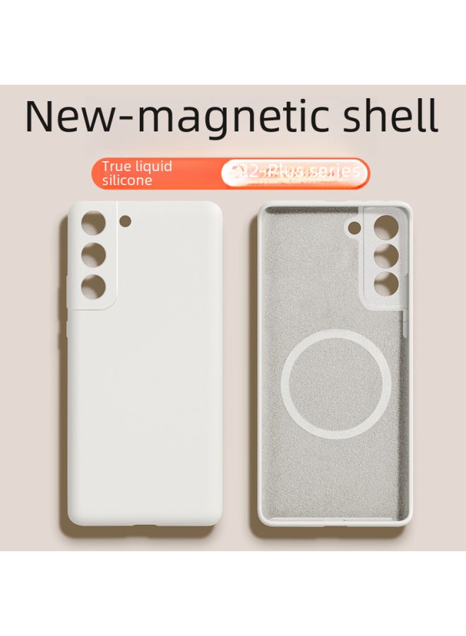 For Samsung S25ultra Liquid Silicone Magnetic Phone Case S23magsafe Official Drop-resistant S25plus-Color:Pale Cyan-Applicable Model:Samsung S24ultra - Image 4