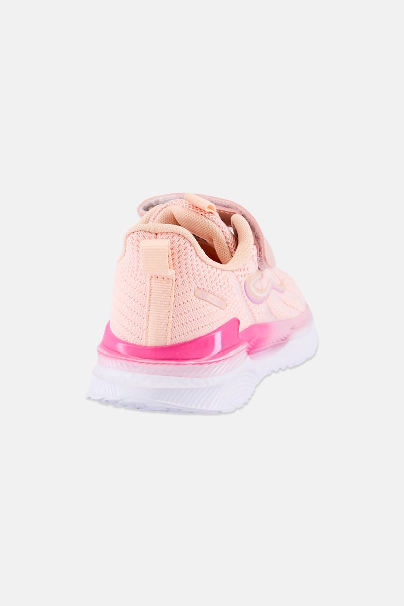 RBX Toddlers Girl Brand Logo Velcro Closure Outdoor Shoes, Peach - Image 2