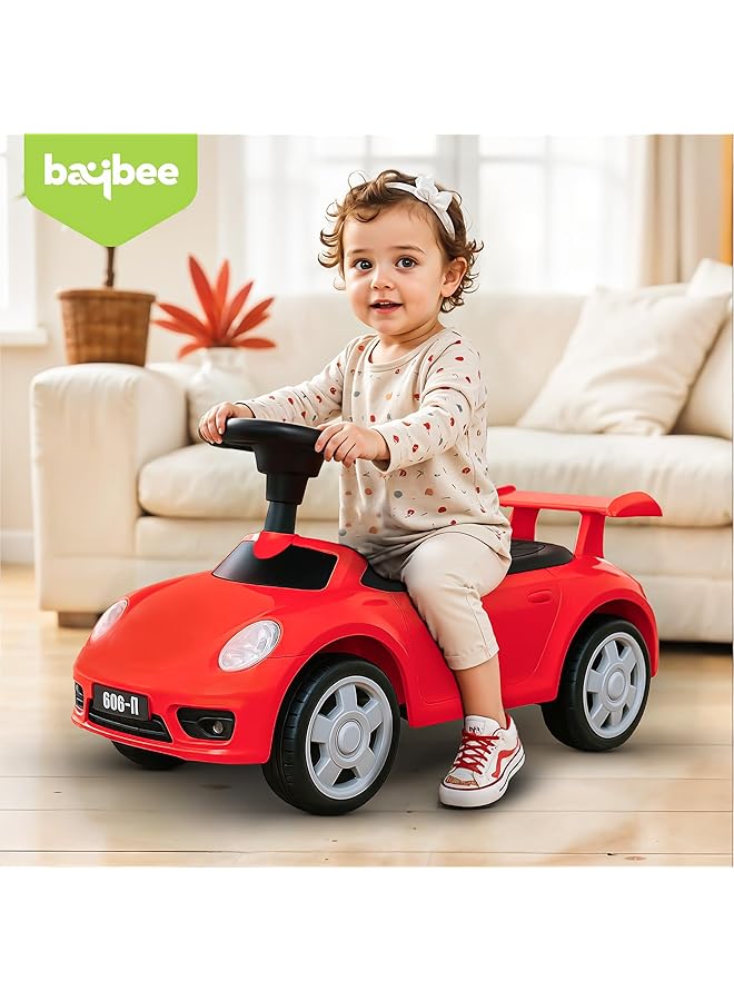 BAYBEE Push Ride On Car For Kids With Music Light & Comfort Seat | Toddlers Push Car Baby Cars Toys | Baby Ride On For Kid To 1 To 3 Years Boys Girls (Red) - Image 5